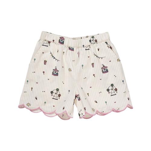 Copenhagen Colors Mønstret Shorts Cremefarvet 128 cm  Creme  128 cm  kvinde