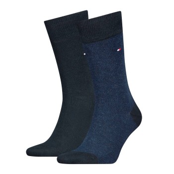 Tommy Hilfiger Legwear Tommy Hilfiger Strømper 2P Men Birdeye Sock Marineblå Str 43/46 Herre