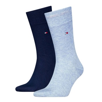 Tommy Hilfiger Legwear Tommy Hilfiger Strømper 2P Men Classic Sock Blå/Lyseblå Str 47/49 Herre