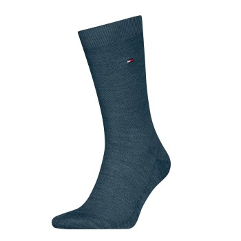 Tommy Hilfiger Legwear Tommy Hilfiger Strømper Premium Basket Wool Socks Jeansblå Str 43/44 Herre