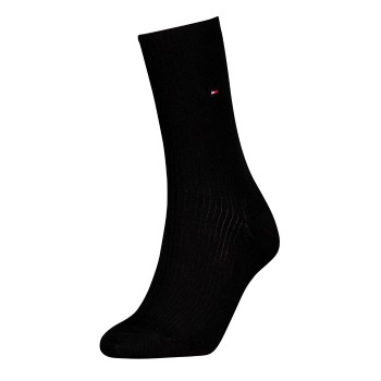 Tommy Hilfiger Legwear Tommy Hilfiger Strømper Women Premium Refined Rib Socks Sort Str 35/38 Dame