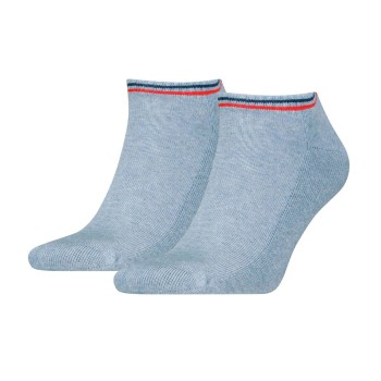 Tommy Hilfiger Legwear Tommy Men Uni TJ Iconic Sneaker Sock Strømper 2P Blå bomuld Str 43/46