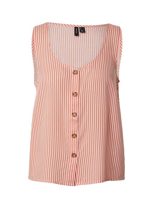 VERO MODA Bluse 'VMBumpy'  lys rød / hvid