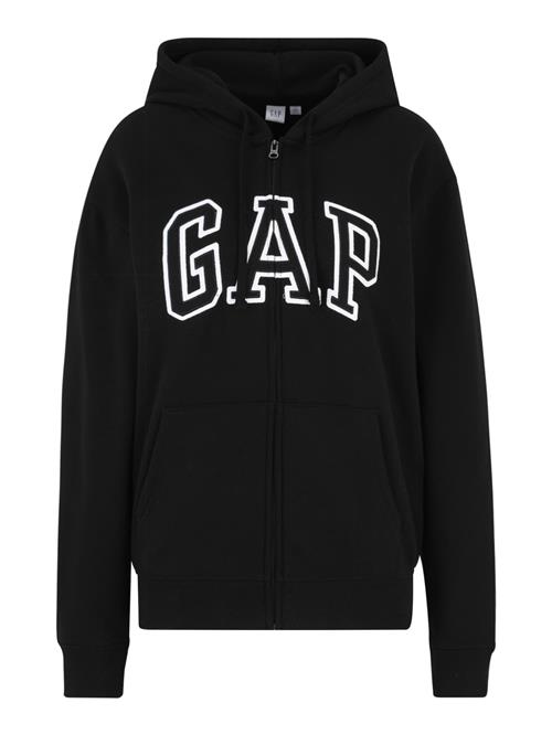 Gap Tall Sweatjakke 'HERITAGE'  sort / hvid