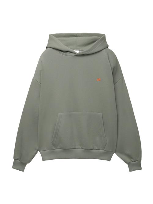 Pull&Bear Sweatshirt 'PACIFIC'  khaki / orange / hvid