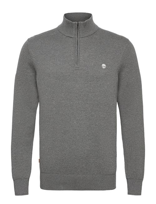 Williams River Cotton Yd 1/4 Zip Sweater Dark Grey Heather Timberland Grey