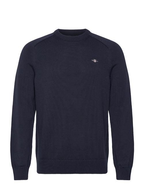 Casual Cotton Saddle C-Neck GANT Navy