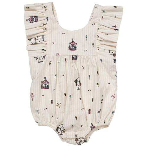 Copenhagen Colors Mønstret Romper Cremefarvet 62 cm  Creme  62 cm  kvinde