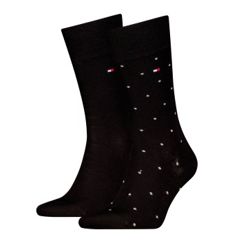 Tommy Hilfiger Legwear Tommy Hilfiger Strømper 2P Men Dot Socks Sort Str 39/42 Herre