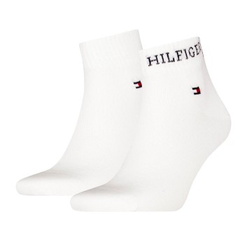 Tommy Hilfiger Legwear Tommy Hilfiger Strømper 2P Men Tab Quarter Socks Hvid Str 39/42 Herre