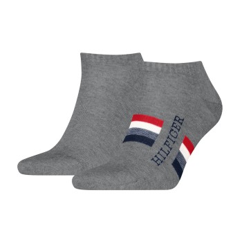 Tommy Hilfiger Legwear Tommy Hilfiger Strømper 2P Men Tab Sneaker Socks Grå Str 39/42 Herre