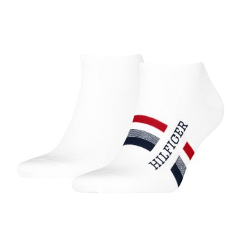 Tommy Hilfiger Legwear Tommy Hilfiger Strømper 2P Men Tab Sneaker Socks Hvid Str 43/46 Herre