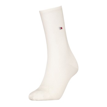 Tommy Hilfiger Legwear Tommy Hlfiger Women Premium Argyle Socks Strømper Offwhite Str 39/42 Dame