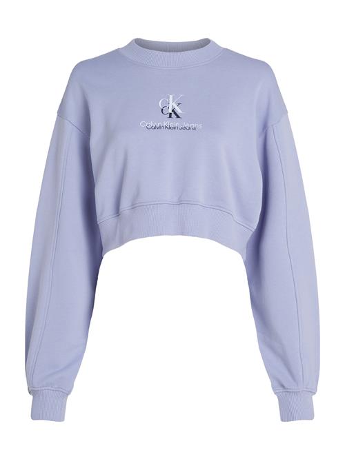 Se Calvin Klein Jeans Sweatshirt 'SHADOW'  marin / lyselilla / hvid ved About You