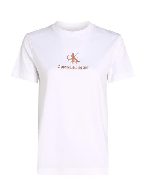 Calvin Klein Jeans Shirts 'SHADOW'  beige / hummer / hvid