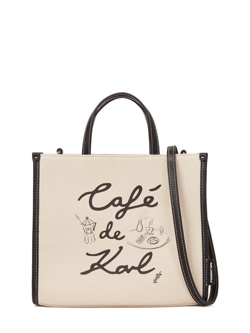 Karl Lagerfeld Shopper 'KL x Jorge Parra'  beige / sort