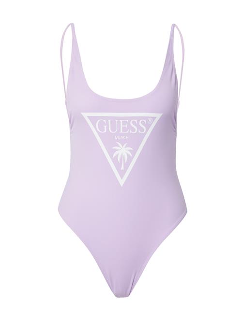 GUESS Badedragt  pastellilla / hvid