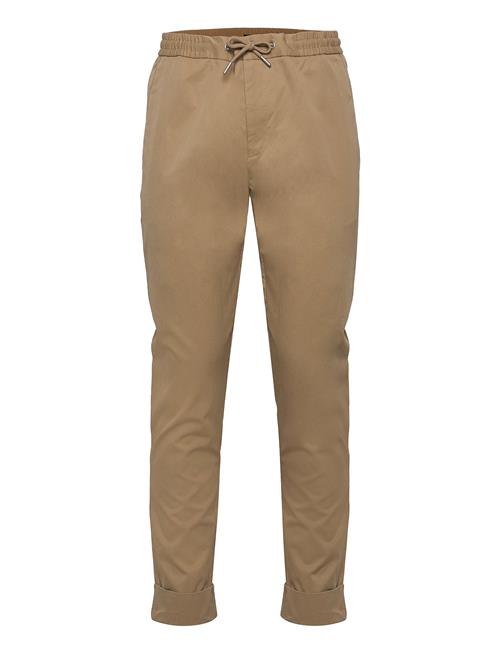 Chinos With An Elasticated Waistband Made Of Blended Organic Esprit Collection Brown