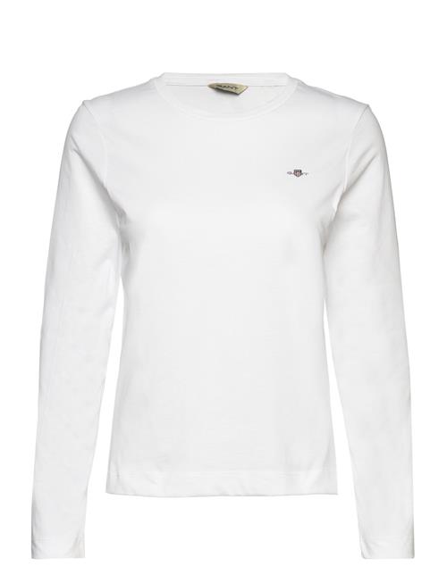 Se Reg Shield Ls T-Shirt GANT White ved Booztlet