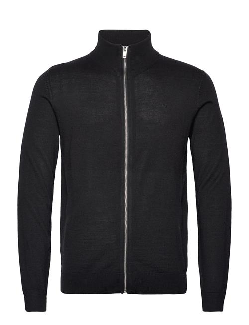 Merino Stand Up Collar Cardigan Lindbergh Black