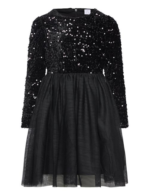 Dress L S Sequins Velvet Top A Lindex Black