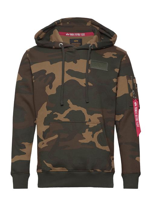 Back Print Hoody Camo Alpha Industries Green