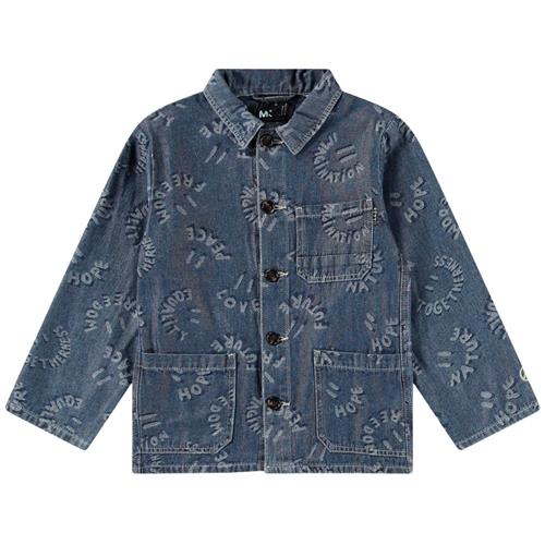 Molo Halley Denim Jacket Word Smiles 128 cm  Blå  128 cm  Unisex