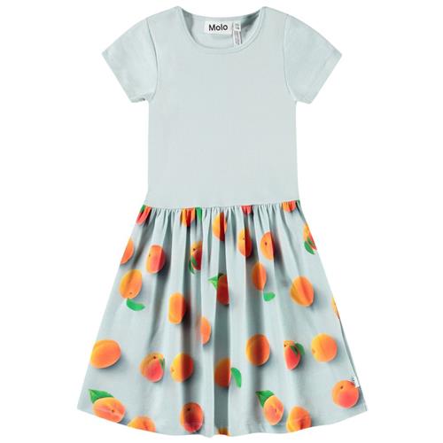 Molo Cissa Short-Sleeved Dress Fresh Apricots 110/116 cm  Blå  110/116 cm  kvinde