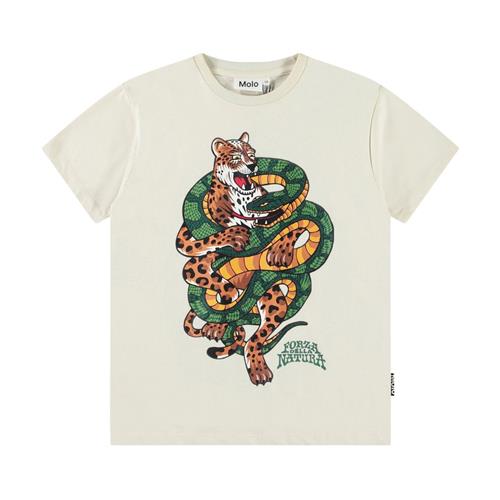 Molo Riley Short Sleeve T-Shirt Jaguar And Snake 92 cm  Beige  92 cm  mand