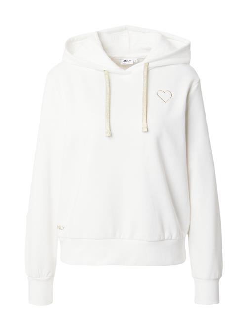 ONLY Sweatshirt 'ONLNola'  guld / hvid