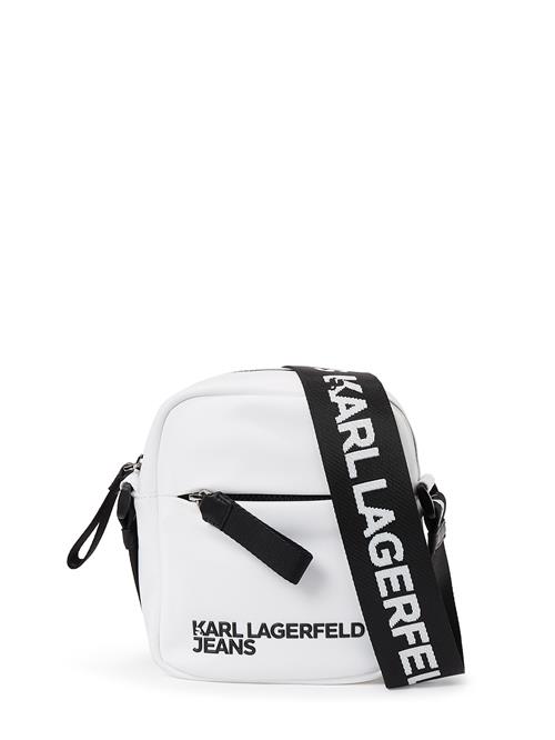 KARL LAGERFELD JEANS Skuldertaske 'Essential'  sort / hvid