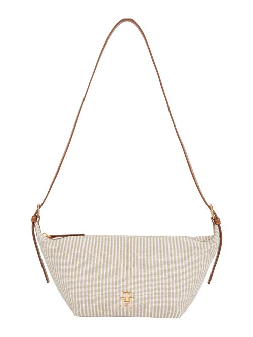 TOMMY HILFIGER Skuldertaske  beige / hvid