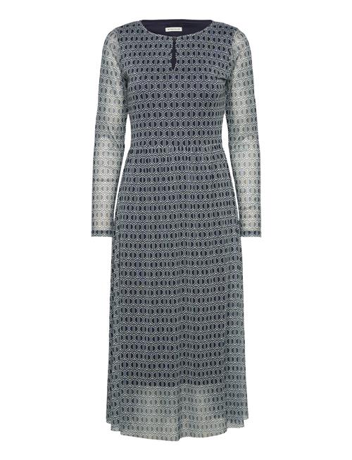 Printed Mesh Dress Tom Tailor Navy