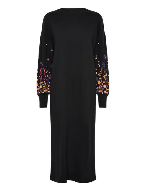 Olmbrooke L/S Long Flower Dress Jrs Only Maternity Black