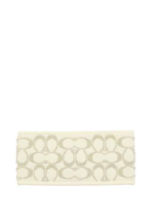 Signature C Metallic Headband Coach Accessories Cream