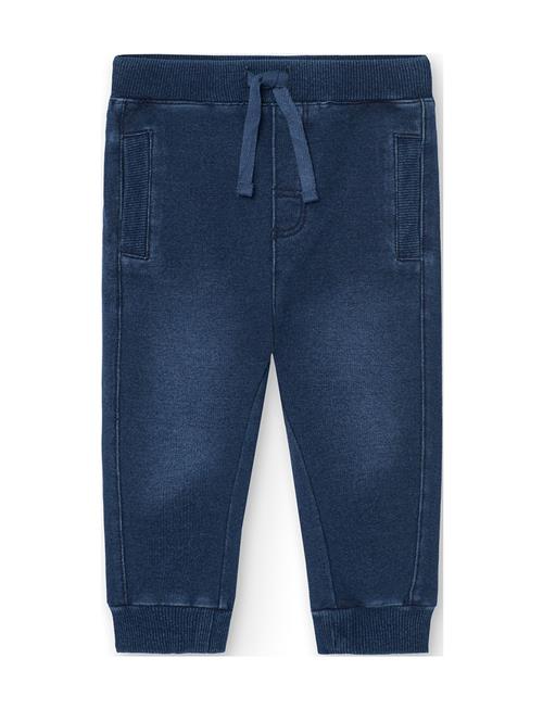 Fleece Denim Trousers For Baby Boy -Bci Boboli Blue