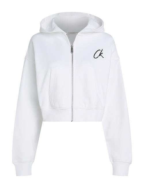 Embroidered Ck Zip Through Calvin Klein Jeans White