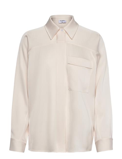 Shiny Pocket Blouse Filippa K Cream