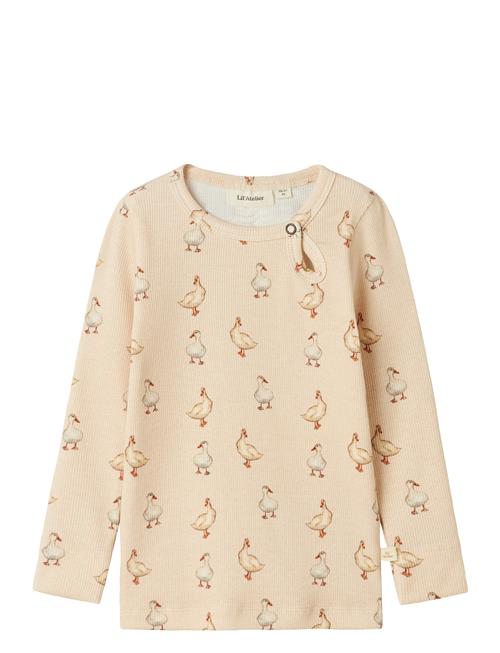 Nmfgavo Eli Ls Slim Top Lil Lil'Atelier Beige