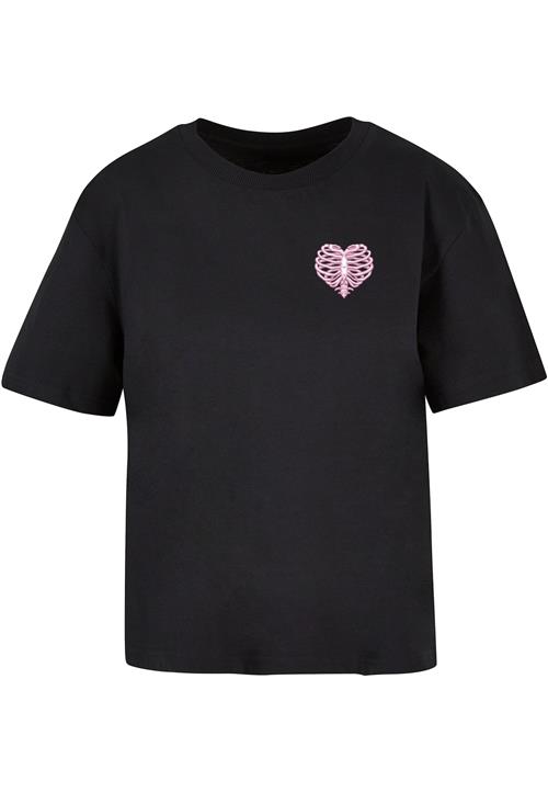 Mister Tee Shirts 'Heart Cage Rose'  smaragd / lyserød / mørk pink / sort