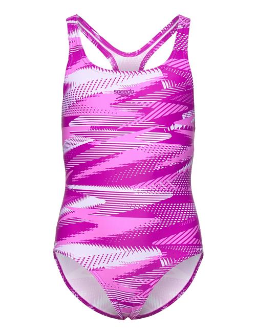 Girls Hyperboom Allover Medalist Speedo Pink