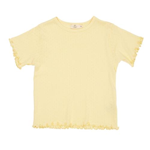 Copenhagen Colors Summer Pointelle T-shirt Light Yellow | Gul | 128 cm