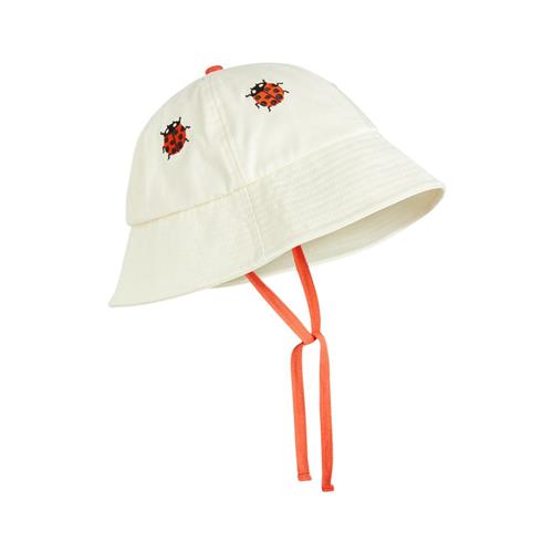 Se Mini Rodini Ladybug Solhat Offwhite 48/50 cm  Creme  48/50 cm  Unisex ved Babyshop