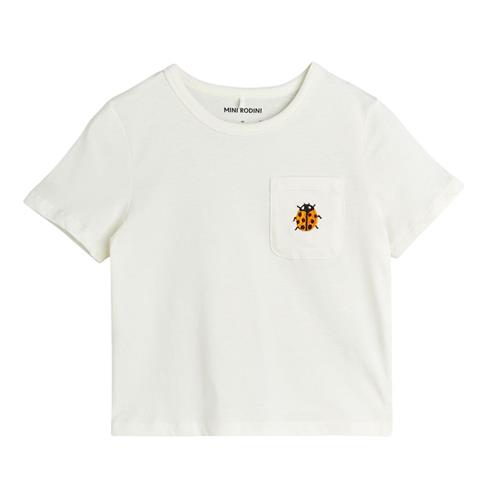 Mini Rodini Ladybugs T-shirt Offwhite 104/110 cm  Creme  104/110 cm  Unisex