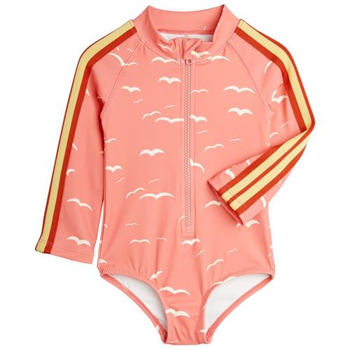 Se Mini Rodini Seagull Aop Langærmet Badedragt Pink 116/122 cm  Lyserød  116/122 cm  Unisex ved Babyshop