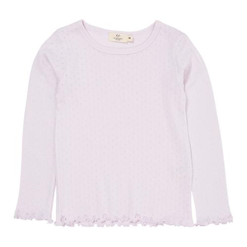 Copenhagen Colors Summer Langærmet Pointelle Tee Lavender | Lilla | 92 cm