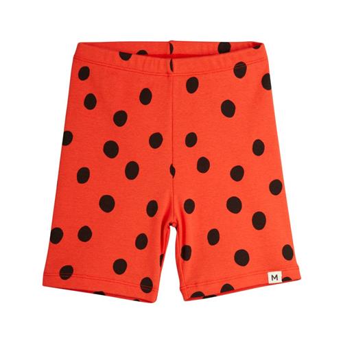 Mini Rodini Dots Aop Bike Shorts Shorts Red | Rød | 68/74 cm