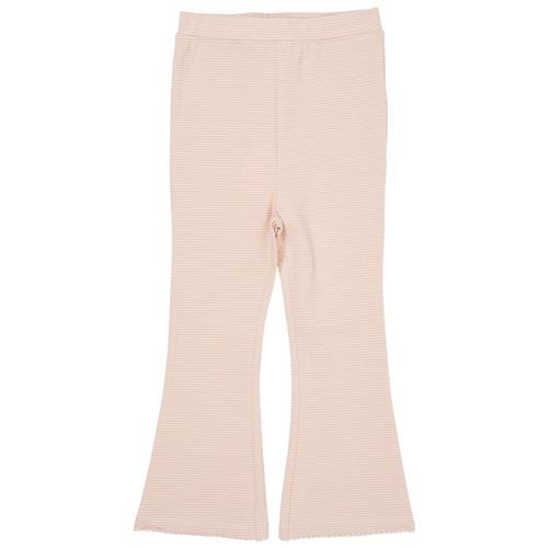 Copenhagen Colors Stribede Flare-bukser Dusty Rose Cream Stripe 122 cm  Lyserød  122 cm  kvinde