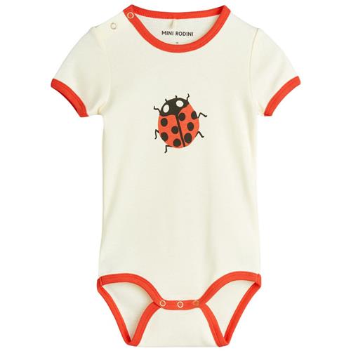 Mini Rodini Ladybugs Baby Body Offwhite 80/86 cm  Creme  80/86 cm  Unisex