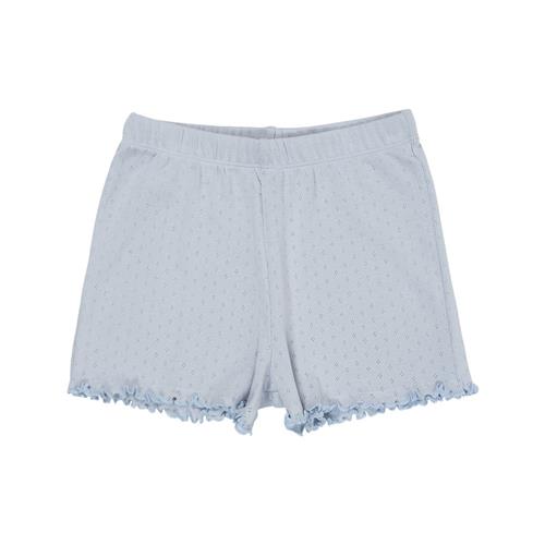 Copenhagen Colors Summer Pointelle Shorts Dusty Blue 110 cm  Blå  110 cm  kvinde
